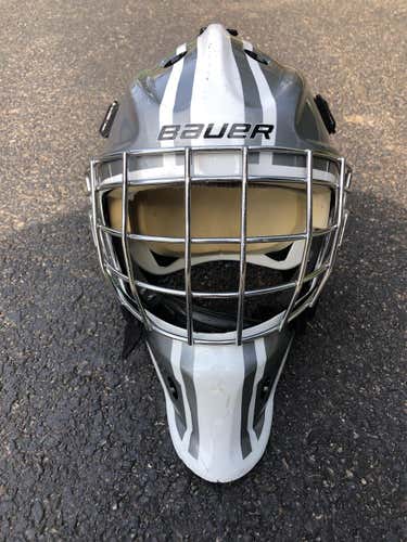 Gray Used Bauer NME 3  Goalie Mask