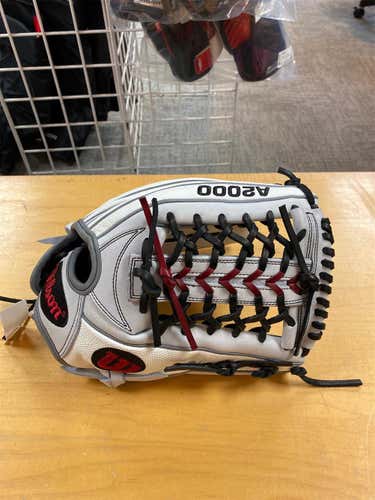 White/Gray/Black/Maroon A2000 12.5" Softball Glove