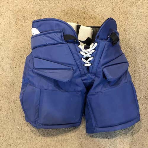 Blue, Junior, Used, Medium Reebok 9K Hockey Goalie Pants