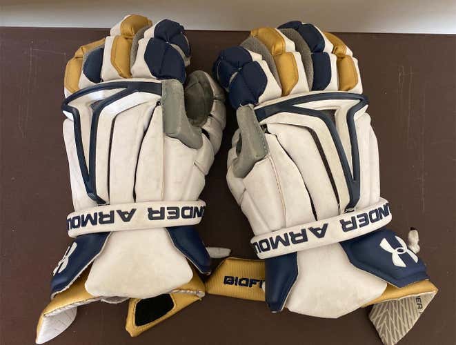 Notre Dame colored (White Gold And Blue) LacrosseGloves