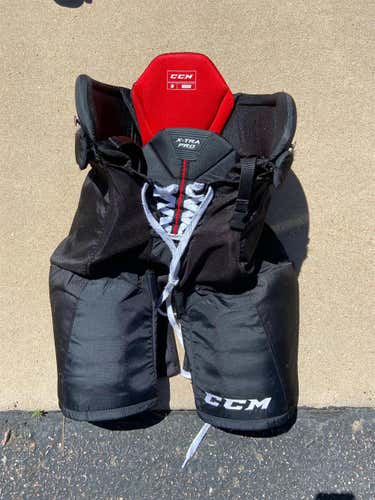 Black Used Medium CCM Pro Stock Hockey Pants