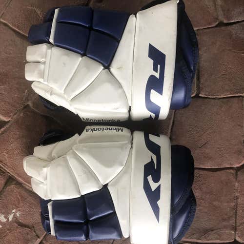 Fury Blue & White 15" Gloves