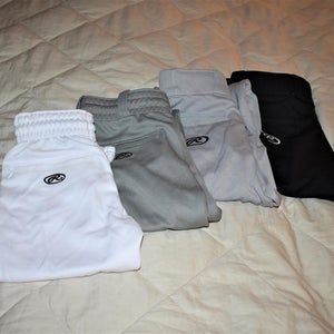 Rawlings Baseball Pants, Youth Sizes, Gray/White/Black - 4 Pair