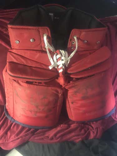 Red Senior Used XL Vaughn Hockey Goalie Pants Pro Stock