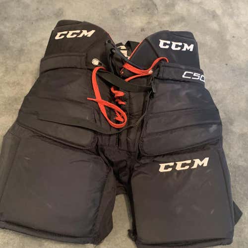 Black Used Large CCM c500 Hockey Goalie Pants