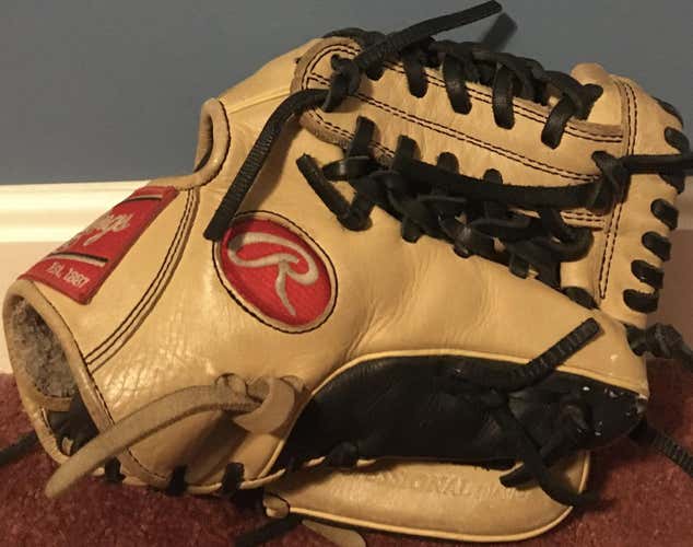 Gold Used Rawlings Right Handed Infield GG Elite Series Glove Baseball Glove 11.5"