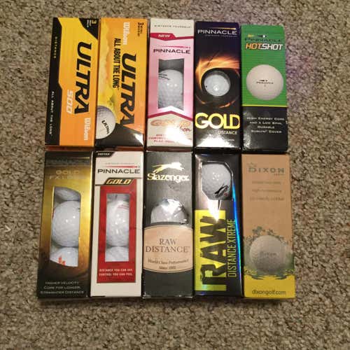30 Brand New Assorted Golf Balls **IN BOX**
