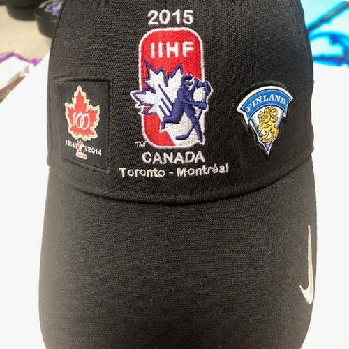 IIHF 2015 World Juniors Official Hat New Adult Men's 6 7/8 Nike Hat