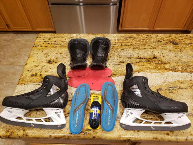 True Pro Custom Hockey Skates Size 6-6.5D EXCELLENT UPGRADED