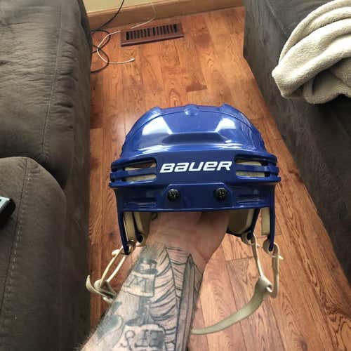 Blue Used Medium Bauer 4500 Pro Stock Helmet
