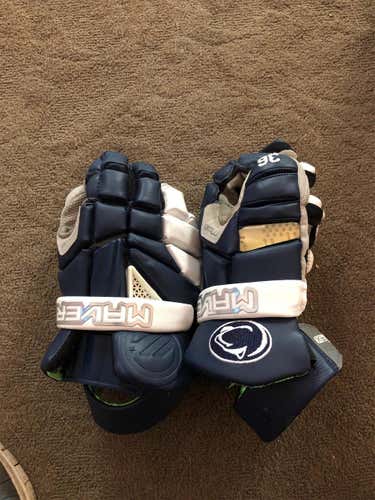 Penn State Issued Blue New Player Maverik Max 13" Lacrosse Gloves