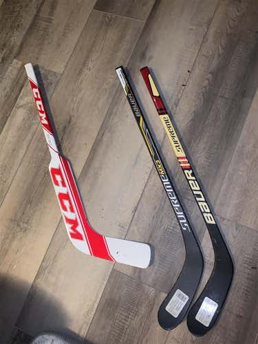 Mini Hockey Sticks (2 Righty Sticks And A Golie)