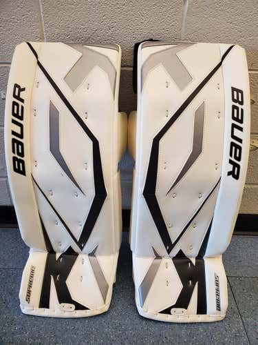 White New Senior 32" Bauer One100 Goalie Leg Pads