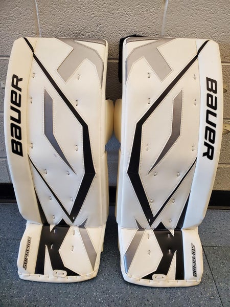 White New Senior 32" Bauer One100 Goalie Leg Pads