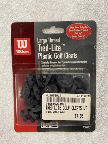 New Wilson Tred-Lite Plastic Golf Cleats (Large Thread)