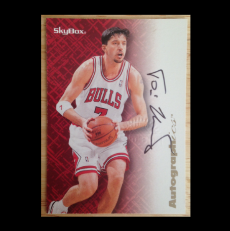 Toni Kukoc Chicago Bulls 1996 Skybox Autographics Autograph Card