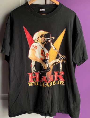 Vintage Hank Williams Sz Extra Large Music Double Sided Country Tour Shirt