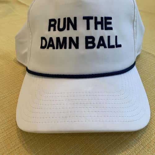 Run the Damn Ball White/Blue One Size Fits All Hat