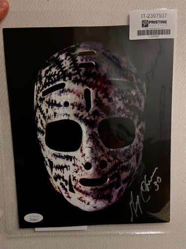 Gerry Cheevers Signed 8x10 photo (JSA COA)