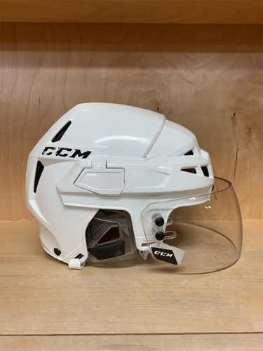 White Used Small CCM Tacks 110  Helmet