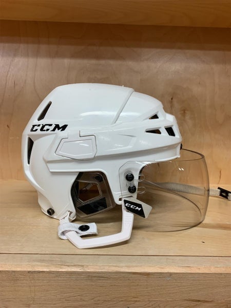 White Used Small CCM Vector 08 Helmet