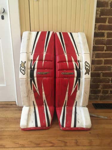 Red Used 35" Brian's GNETik 5.0 Goalie Leg Pads