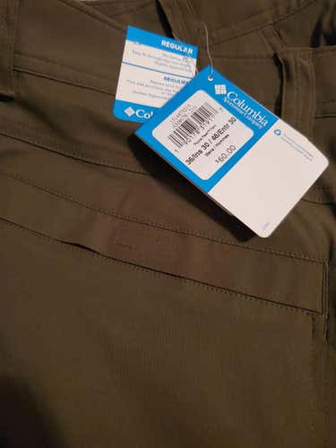Green New Adult Men's 36 Columbia Pants