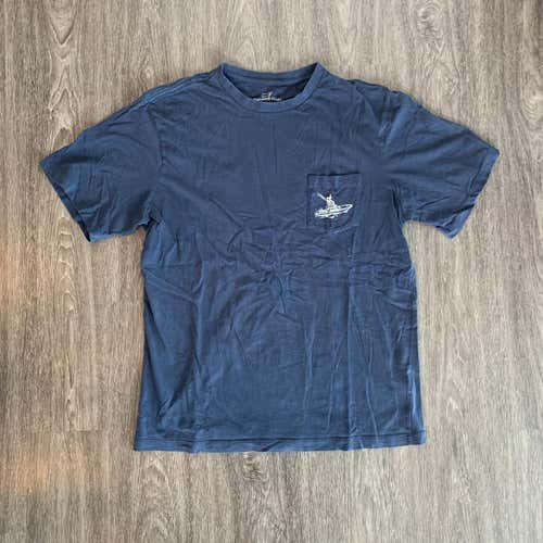 Navy Vineyard Vines Fishing Boat Pocket T-Shirt