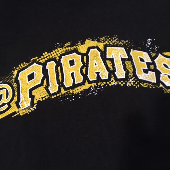 RARE / NEW Pittsburgh Pirates Team Issued “Twitter” T-Shirt Black Men's XL Promo Shirt