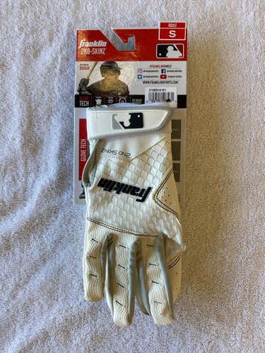 White New Adult Large Franklin 2nd-Skinz Batting Gloves