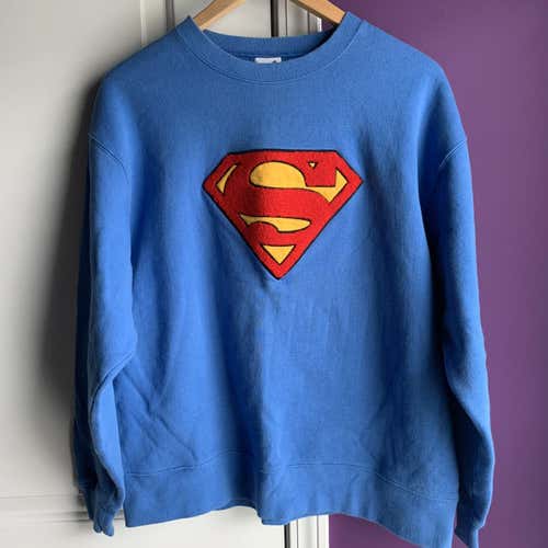 Vintage Superman Warner Bros Studio Mens Large Sweatshirt Pullover