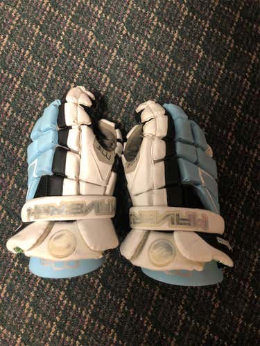 Blue Used Player Maverik M4 13" Lacrosse Gloves
