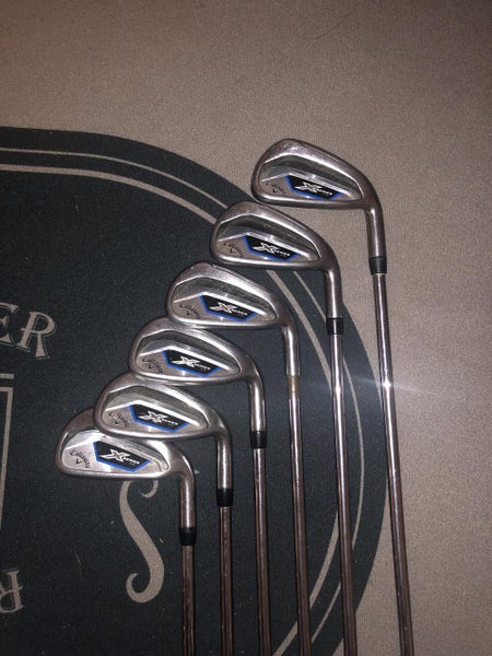 Used Men's Callaway Right Handed XN416 Series Hot Iron Set Stiff Flex Steel Shaft