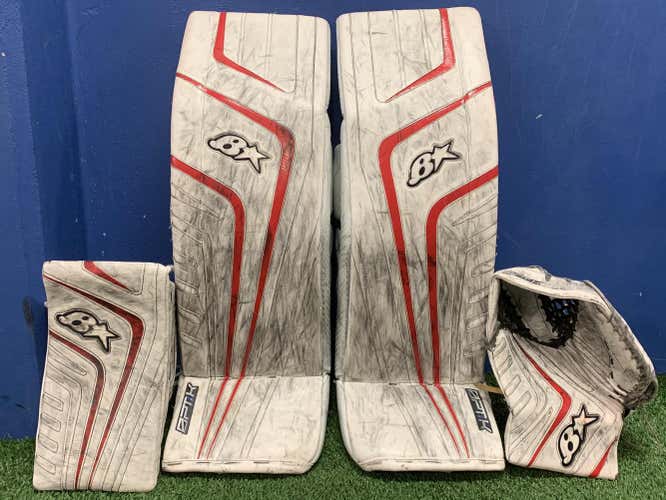 White Used Senior 36+1.5" Brian's Regular Optik Goalie Full Set Pro Stock