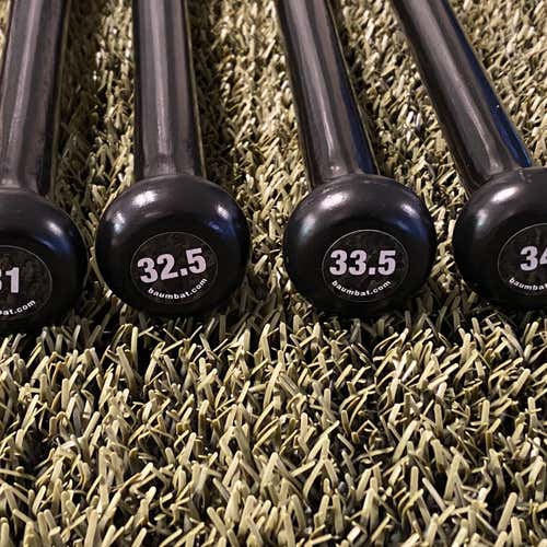 NEW BAUM BAT  32.5" BBCOR Certified 2020 Wood Composite (WHITE EDITION) STD KNOB
