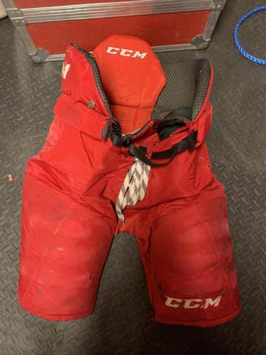 Red Senior Used Large CCM QLT 290 Hockey Pants