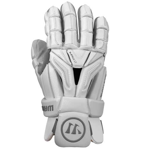 White New Player Warrior Burn Pro Lacrosse Gloves 14"