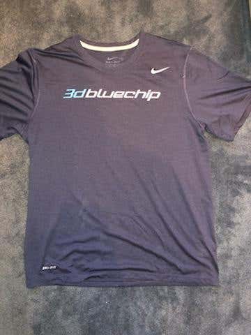 3D Blue Chip Shooter Shirt - Blue - Adult Men's Large Shirt