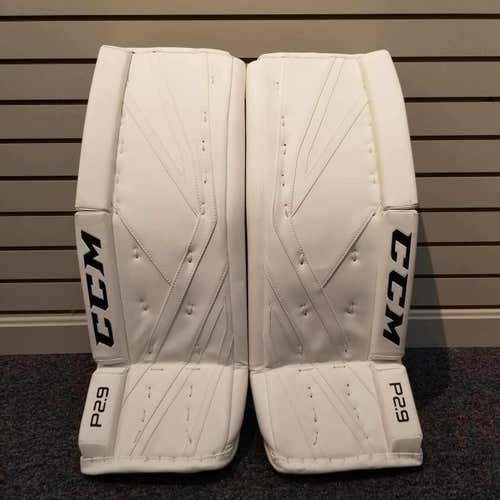 New 30+1"  CCM Premier P2.9 Intermediate Goalie Leg Pads All White
