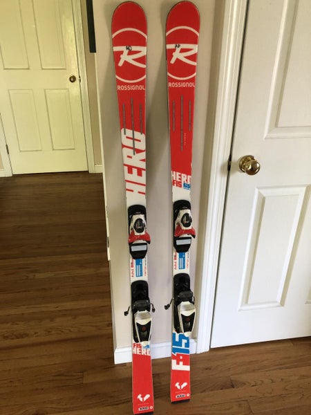 Used Kid's 2018 Rossignol Racing Hero FIS GS Pro Skis With Bindings