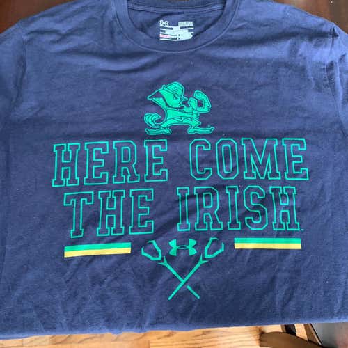 Notre Dame Lacrosse Blue Unisex Medium Under Armour Shirt