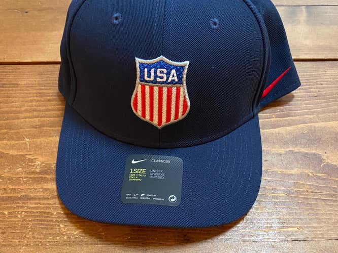 Nike Classic 99 USA Hockey Drifit Hat Cap USHL OLYMPIC