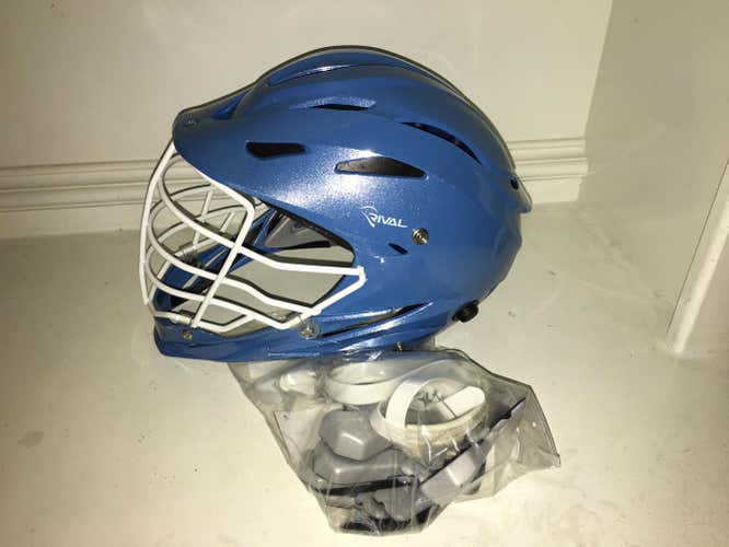 New STX Schutt RIVAL UNC TAR HEELS Lacrosse Helmet Metallic S/M retail $350 carolina blue