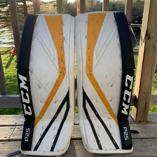 CCM P2.5 33"+1 Senior Goalie Pads - Yellow, Black, White
