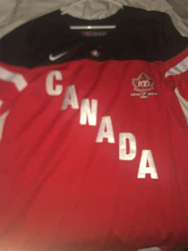 BNWT RARE Team Canada 100th Anniversary Jersey NIKE L IIHF 2014