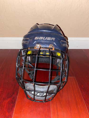 Blue Used Small Bauer Re-Akt Helmet