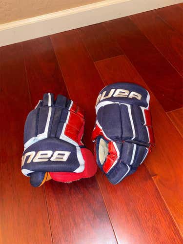 Blue Used Bauer 13" Gloves