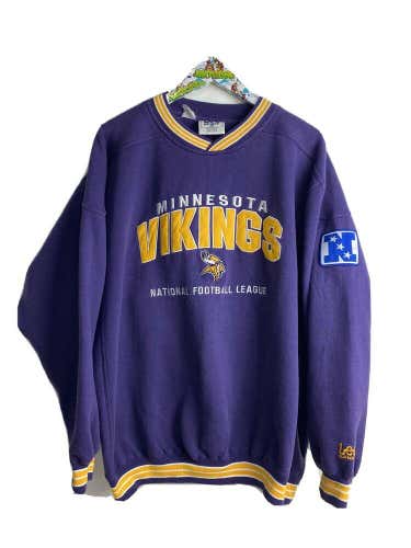 Vintage 90s Minnesota Vikings Lee Sport Long Sleeve Shirt Size XL Vtg Stitched