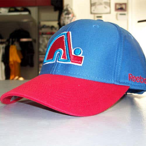 NEW! Quebec Nordiques Adjustable Logo Cap - Blue/Red