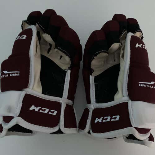 Maroon/ White New CCM 4R Lite 13"  Gloves